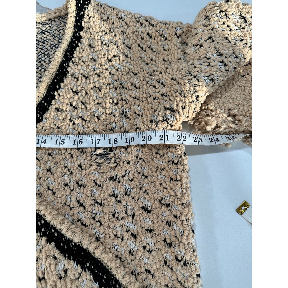 Gimmicks‎ Buckle Sweater Women's Size L Large Faux Wrap Textured Knit - Picture 5 of 6